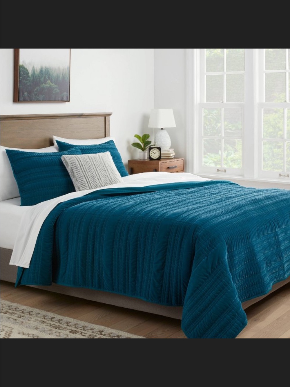 Target Teal Quilted Comforter Set with Matching Shams